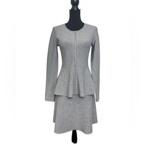 Theory Marled Rayon/Nylon Full-Zip Peplum Jacket ONLY Color Women Size M